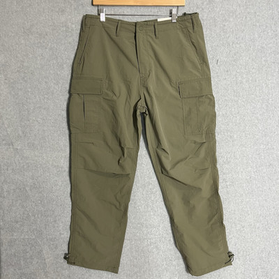 American Eagle Womens Sz Med Tall Green Parachute Pants Adjustable Ankles 