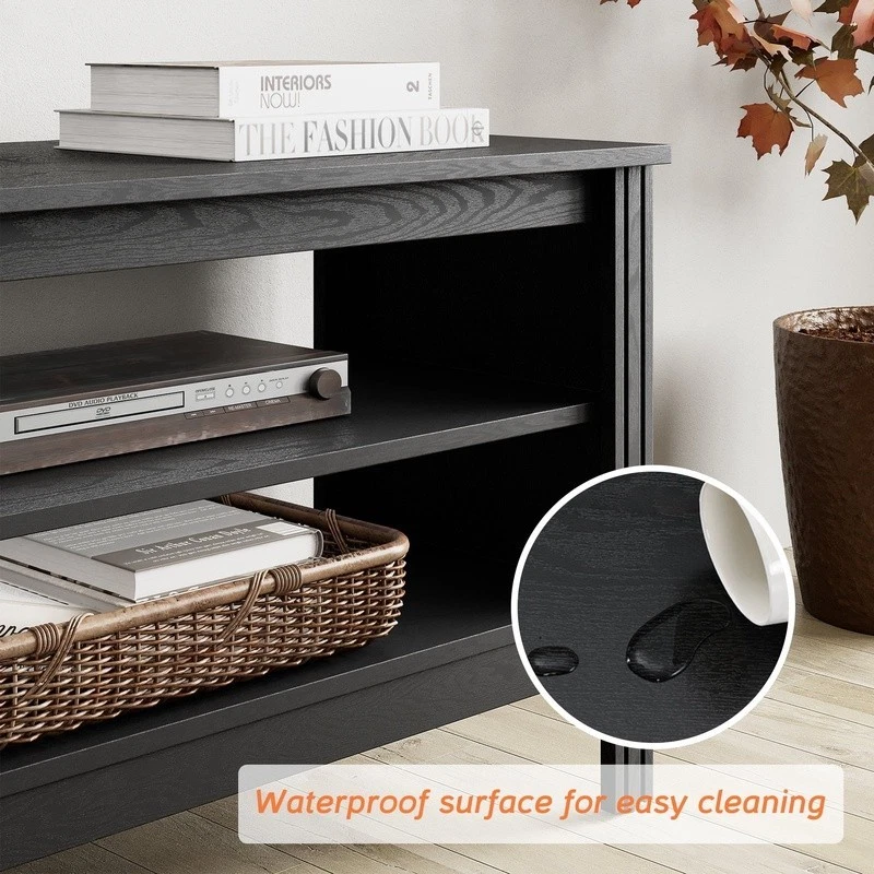 Большая подставка для телевизора 100 дюймов телевизор с 8 пространствами для хранения развлекательный центр деревянная консоль - Изображение 4 из 4