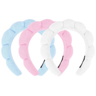 Women Spa Headband for Washing Face Makeup Headband Puffy Sponge Headbands