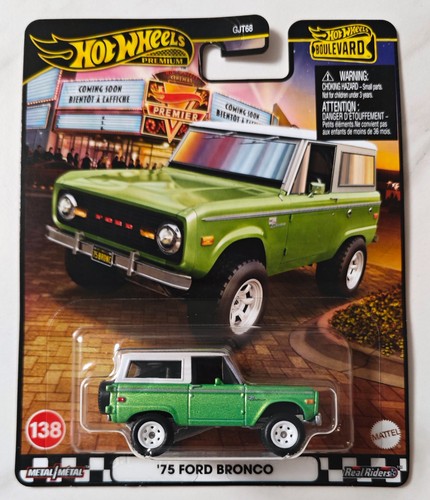 Hot Wheels Boulevard #138 - Ford Bronco 1975 - édition Limitée Verte - Boîte Non Ouverte - Neuf