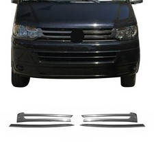 Kühlergrill Leisten Grillleisten für VW T5 2009-2015 Edelstahl Dunkel Chrom 4tlg