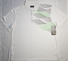 Mens Ben Hogan Performance Short Sleeve White Polo Shirt XL - NWT NEW