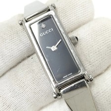 Gucci 1500L Quartz Black 12mm Stainless Steel Women's Watch Used Wrist 16cm