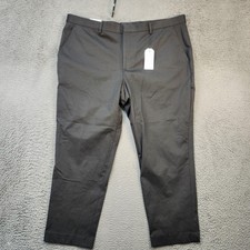 Express Pants Mens 42x30 Gray Slim Hyper Dress Chino Work Office Flat Front