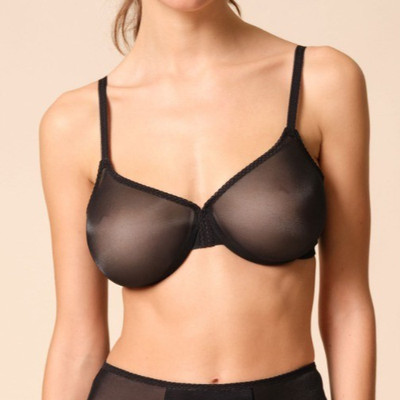 Gossard Glossies Sheer Moulded Bra In Black  Style No 6271 In Size 32C