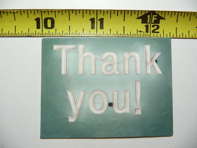 THANK YOU SMALL STICKER DECAL SCRAPBOOKING POSITIVE MOTIVATE WORDS MOTIVATIONAL