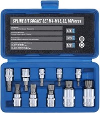 Renekton Triple Square Spline Bit Socket Set XZN,Tamper Proof,1/2" One Size 