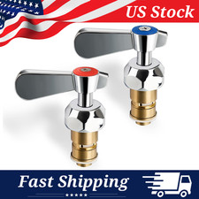 Hot/Cold Commercial Faucet Repair Kit with Ceramic Cartridge, Lead-Free Brass