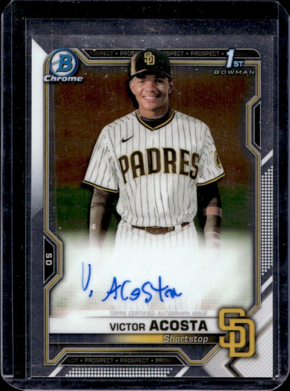 2021 Bowman Chrome Victor Acosta Auto 1st #CPA-VA Padres