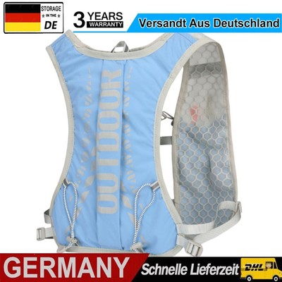 5L Hiking Nylon Pouch Breathable Lightweight Running Sport Backpack (Light Blue)