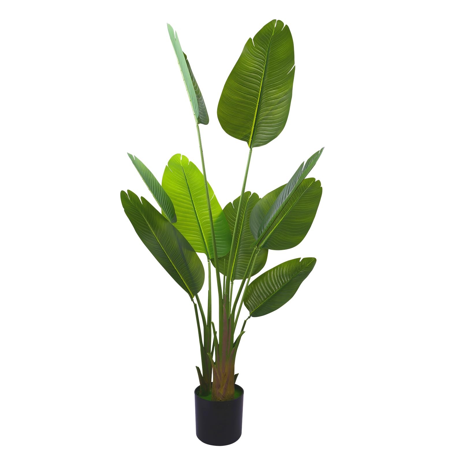 Artificial Bird of Paradise Plant Fake Tropical Palm Tree Faux Banana Leaf Decor