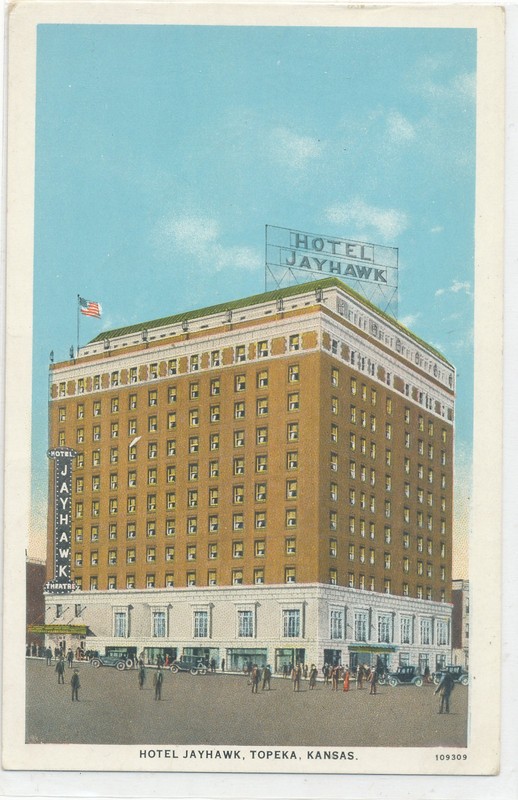 KS, TOPEKA - HOTEL JAYHAWK  - POSTCARD  #109309