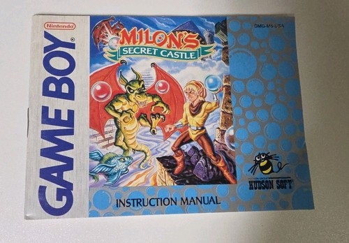 Milon's Secret Castle Nintendo Game Boy Instruction Manual - Authentic USED