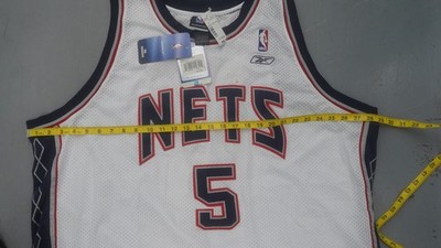 JASON KIDD VINTAGE NEW JERSEY NETS REEBOK SWINGMAN WHITE SIZE 4XL