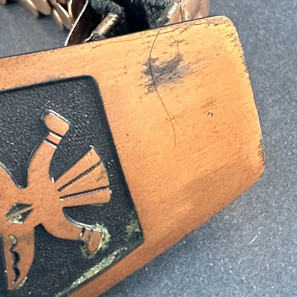 Cinturón Tribal Nativo Vintage Cobre Sólido Envío Gratis Foto 3 de 4