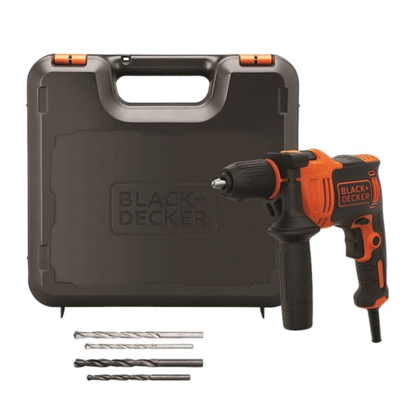 Black+Decker Schlagbohrmaschine 710W 230V Inkl Bohrer Und Koffer- BEH710K-QS-image