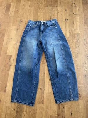 Jeans Barrel Pull&Bear Blau Mittelblauu 34 Balloon Tapered Wide