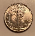 1945 Walking Liberty Half Dollar 50c  AU-UNC. 90% Silver U.S. Coin Free Shipping