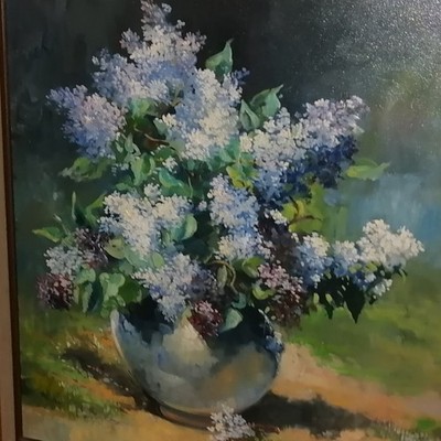 GROSSES ÖLGEMÄLDE, J. J. ENNEKING, BLUMEN STILLLEBEN, PRUNKRAHMEN