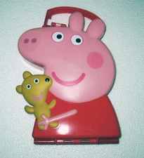 Peppa Pig Carrying Case 2003 Red & Pink Case Only No Figurines 10.5" Tall