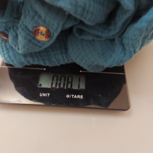 Dokotoo dunkel türkis Gauzey Knopfleiste Kurzarm Midikleid Gr. Large - Bild 8 von 9