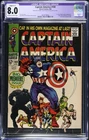 Captain America #100 CGC Restored Grade 8.0 Off-White to White Pages