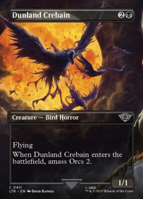 Magic the Gathering (mtg): LTR: Dunland Crebain (Borderless)