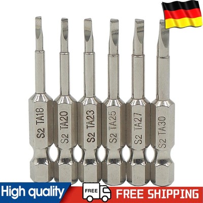6pcs Magnetic Triangle Screwdriver Bits S2 Steel 1/4 inch Hex Shank Bit Set