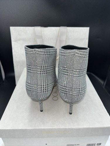 Stivaletti JIMMY CHOO Marinda 65 argento glitter tacco UK 5,5 EU 38,5 RRP £ 695 - Foto 7 di 11