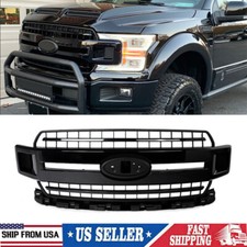 For Ford F-150 F150 Xlt 2018-2020 Front Bumper Upper Hood Grille Agate Black New