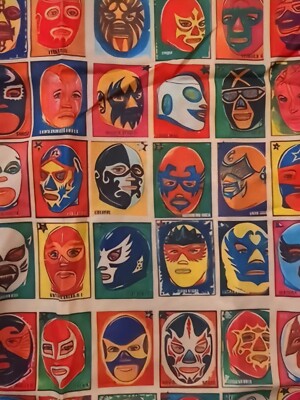 Mexican - Lucha Libre - Masks Button Down Shirt - Mens Large - Facemask 