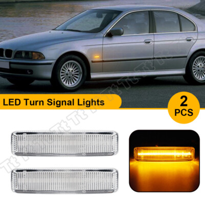 2PCS/Set LED Side Marker Signal Lamp Shell For BMW 5-Series E39 )1997-2003 HOT