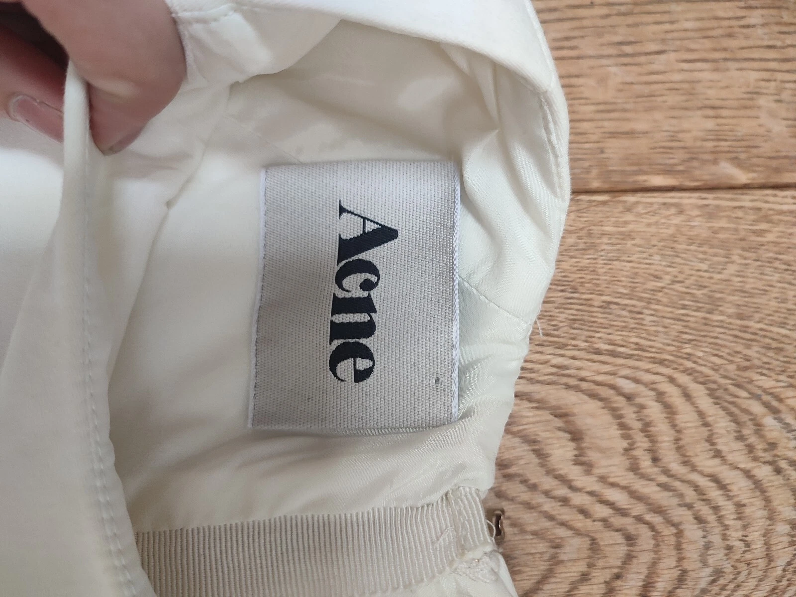 ACNE STUDIOS Abito raglan tubino aderente bianco panna acne • tasche da lavoro • 38 10