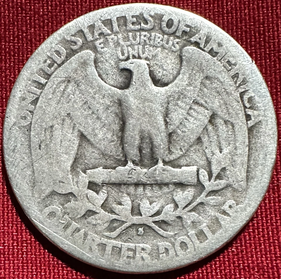 1940-S Over S Over S Error 25 Cent Washington Quarter - 90% SILVER - KM#164 - Image 2 of 4