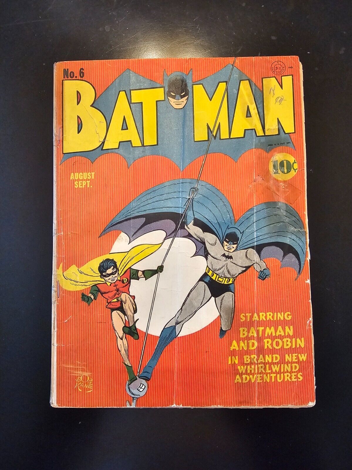 Batman #6 1941 Bob Kane Golden Age Batman and Robin Classic Cover
