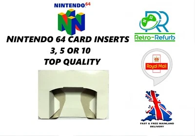 N64 Nintendo 64 Cardboard Insert Replacement Inner Tray Inlay - PAL NTSC - UK