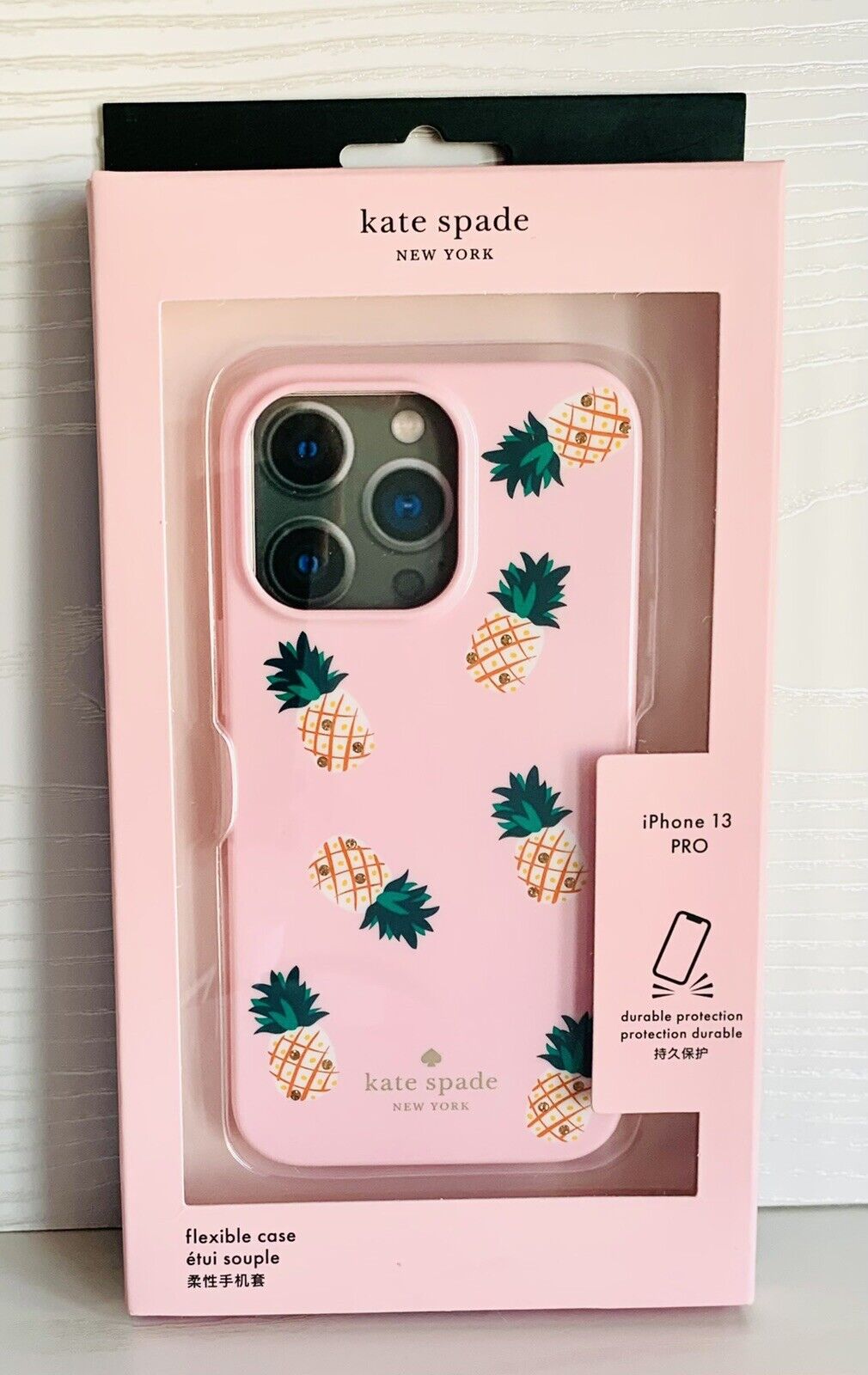 New Kate Spade Jeweled Pineapple iPhone 13 PRO pink case (05) 196021077708  | eBay