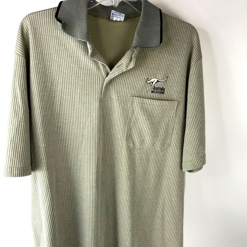 Joey Roo Australia Melbourne Mens 2XL Polo Shirt Ribbed embroidered Vtg
