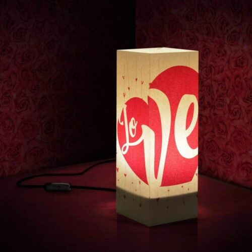 Lampada di Carta W-LAMP&#034;LOVE&#034; H32 cm