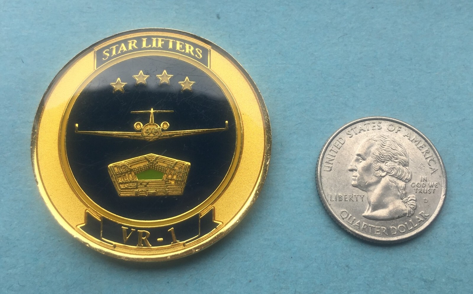 US NAVY CHALLENGE COIN FLEET LOGISTICS SUPPORT SQUADRON 1 (VR-1) CHIEF / CPO-image