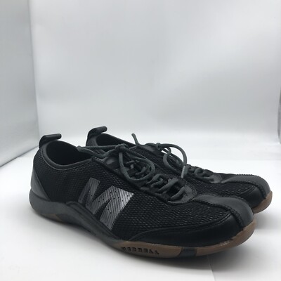 Merrell black lace up womens sneakers trainers sz 9 missing inserts