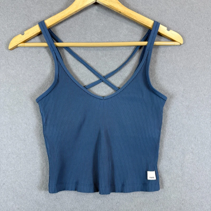 vuori rib crop athletic active sleeveless tank-top