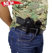 Tactical Right Hand Concealed Carry IWB Gun Holster with Single Magazine Holder