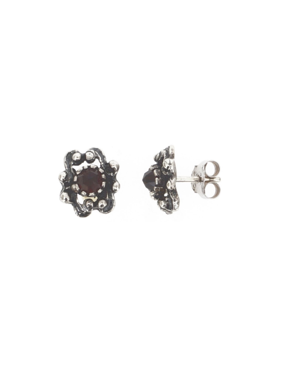Gerry Eder Ohrringe Damen Ohrstecker Sterling-Silber 925 Silber Rot Granat 4045 15090₽