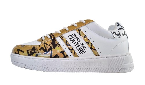 Versace Jeans Couture scarpe sneakers donna mayassa 75VA3SJ7 bianco-oro - Picture 5 of 7
