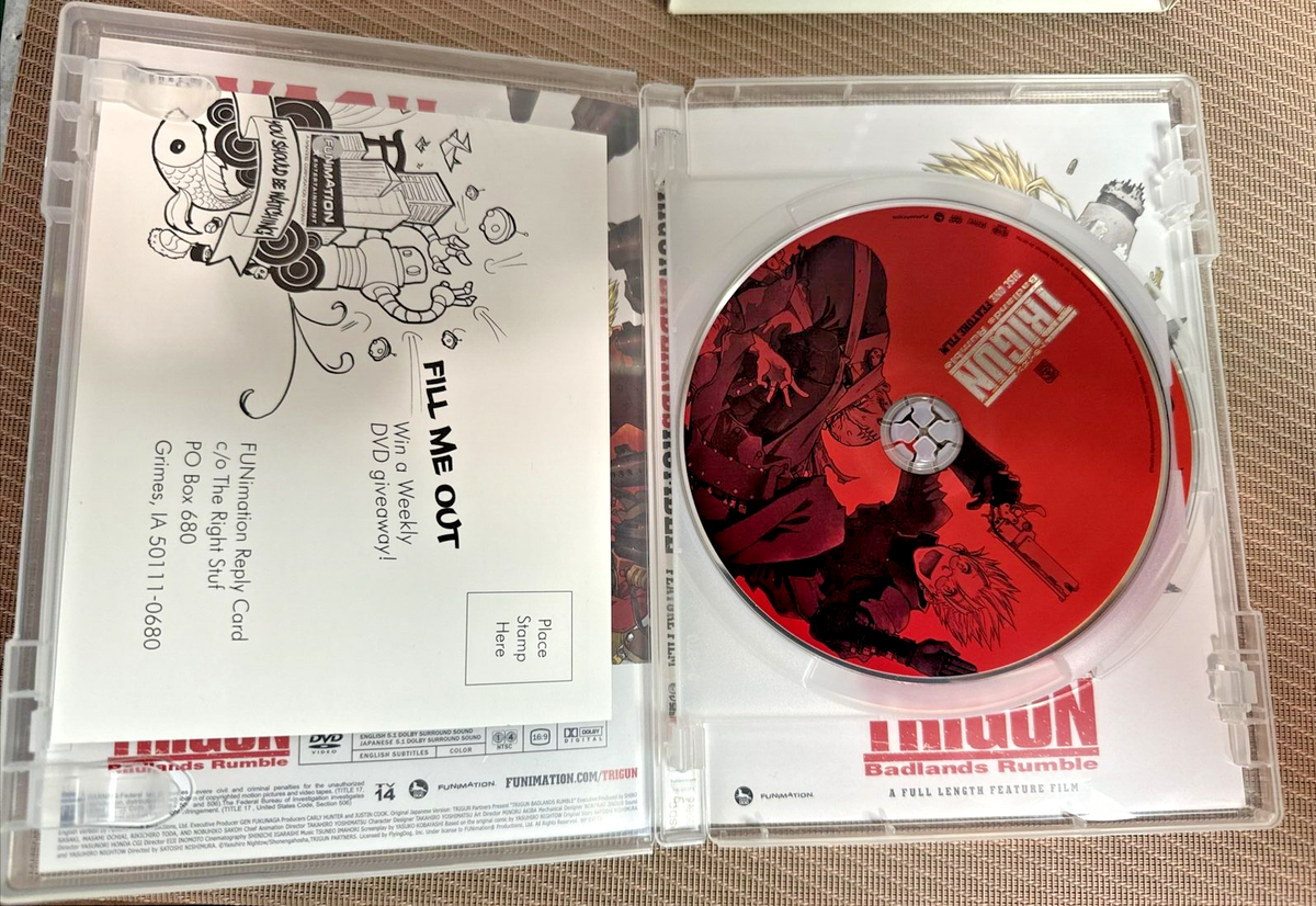 トライガン TRIGUN Badlands Rumble DVD box Trigun Badlands Rumble DVD Anime Movie 2 disc Yasuhiro