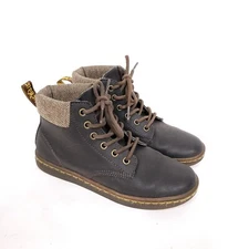 Dr Martens Maelly Brown Leather Ankle Boots Womens Size 6  Padded Collar Doc