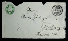 TIMBRE SUISSE : ENTIER POSTAL 25 RAPPEN VERT DAVOZ-PLATZ 5. I. 1895 - DEVANT ENV