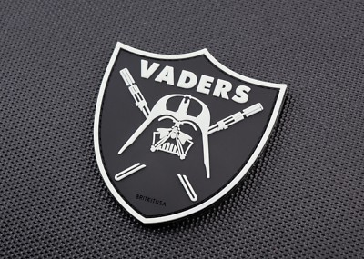 Vaders 3D PVC Rubber Patch GITD Star Wars Darth Vader Raiders