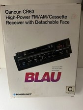 Blaupunkt Car Stereo Vintage Cancun Cr63 High Power Fm/ Am Cassette Receiver